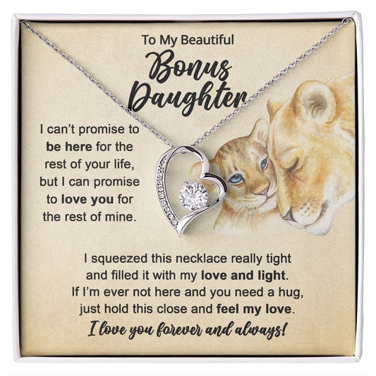 Gifts For Step Daughter - To My Bonus Daughter Necklace From Stepdad Or Stepmom