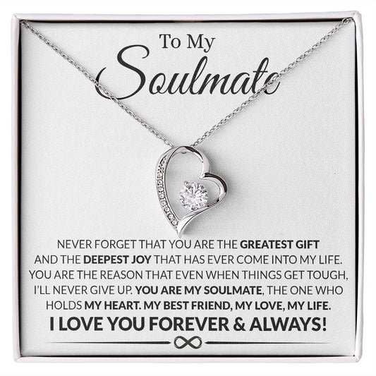 To my soulmate necklace - Gifts For Wife, Girlfriend, Fiancé On Birthday, Christmas, Valentine, Mother's Day