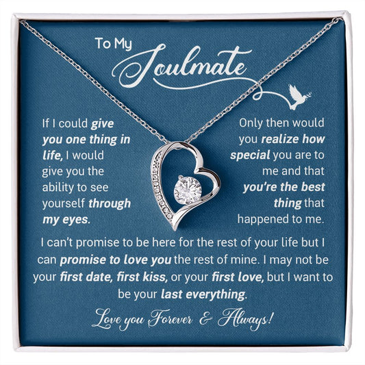 To my soulmate necklace - Gifts For Wife, Girlfriend, Fiancé On Birthday, Christmas, Valentine, Mother's Day