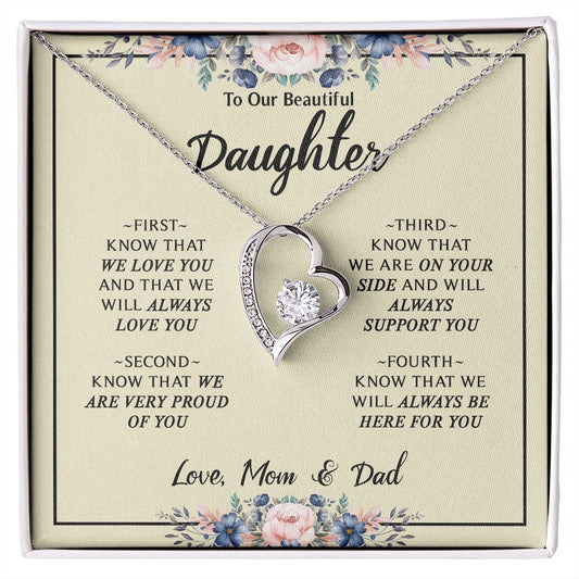 To My Daughter Gifts - Daughter Jewelry For Christmas, Thanksgiving, Birthday, Graduation, Wedding