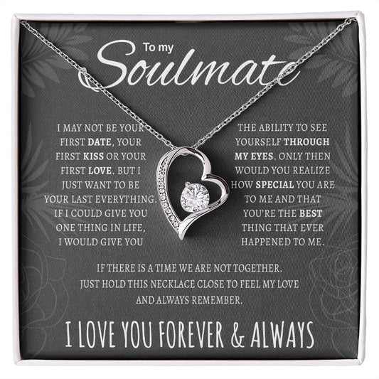 To my soulmate necklace - Gifts For Wife, Girlfriend, Fiancé On Birthday, Christmas, Valentine, Mother's Day