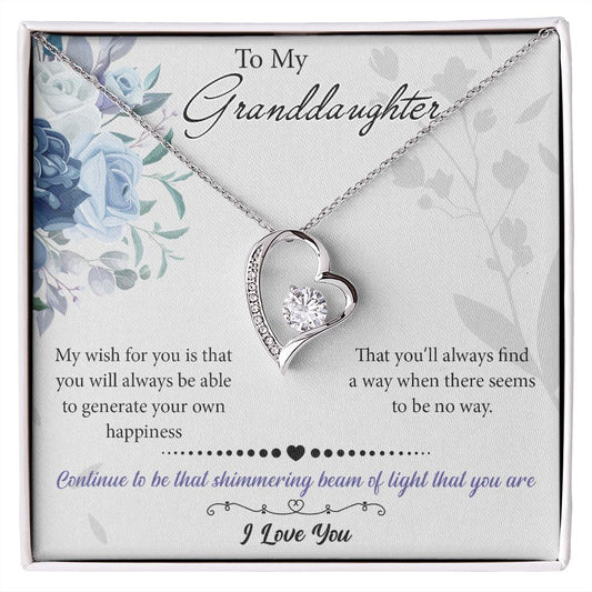 To My Granddaughter Necklace - Gifts For Granddaughter On Birthday, Graduation, Wedding, Christmas